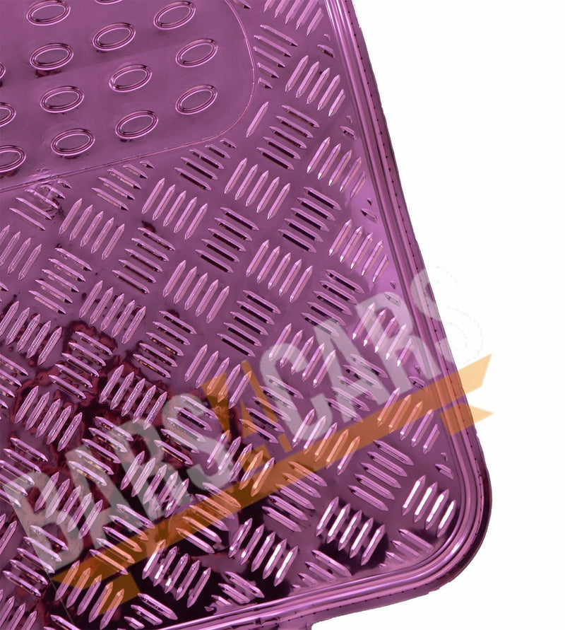 Universal Pink Metallic Streetwize Checker RubberGirls Car Floor Mats Set SWTP6