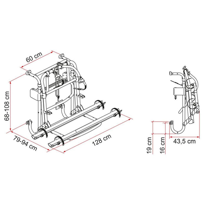 Fiamma Carry Bike Lift 77 Blue Bike Rack with Winch System - Fiamma - My Roof Bars