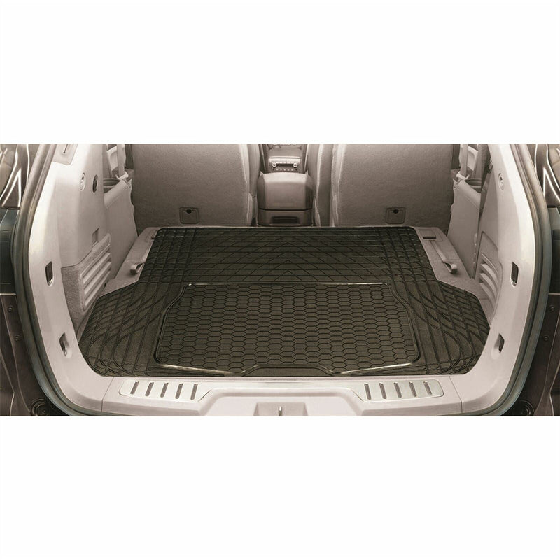 Sakura Universal Fit All Black Heavy Duty Rubber Non-Slip Car Boot Liner
