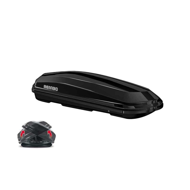 Menabo Diamond 500 Litre Black Roof Box with Duo Opening (75kg Max.) - Menabo - My Roof Bars