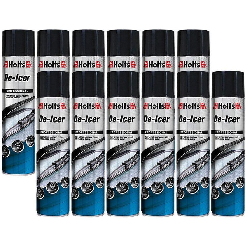 12 x Holts Car De-Icer Melts Windscreen Ice Frost Snow Aerosol Deicer 600ml - Holts - My Roof Bars