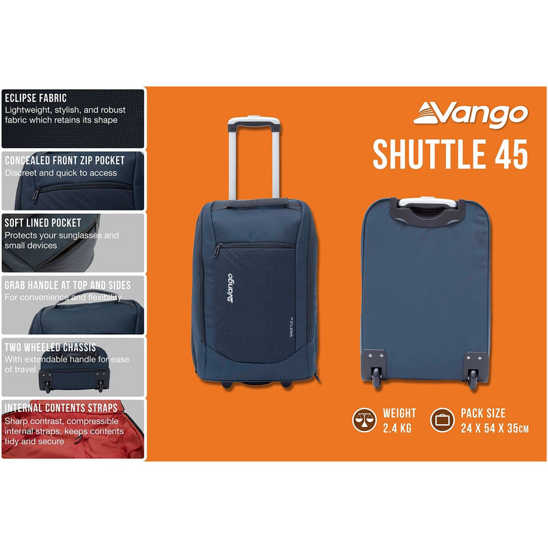 Vango Shuttle 45 Roller Rucksack 45L Moonlit Ocean - Vango - My Roof Bars