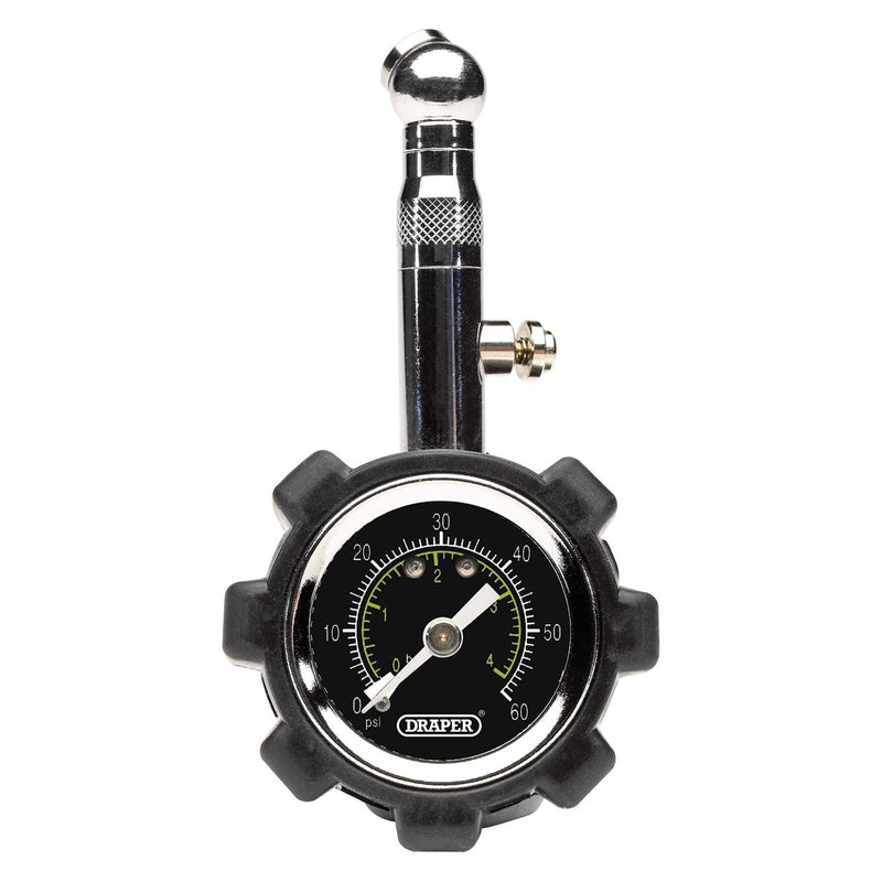 Draper Tyre Pressure Gauge TPGP, 0 - 60psi, 0 - 4 bar 91365 - Draper - My Roof Bars