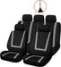 Sakura Greenwich Grey and Black Full Front Rear Seat Covers Set - Sakura - My Roof Bars