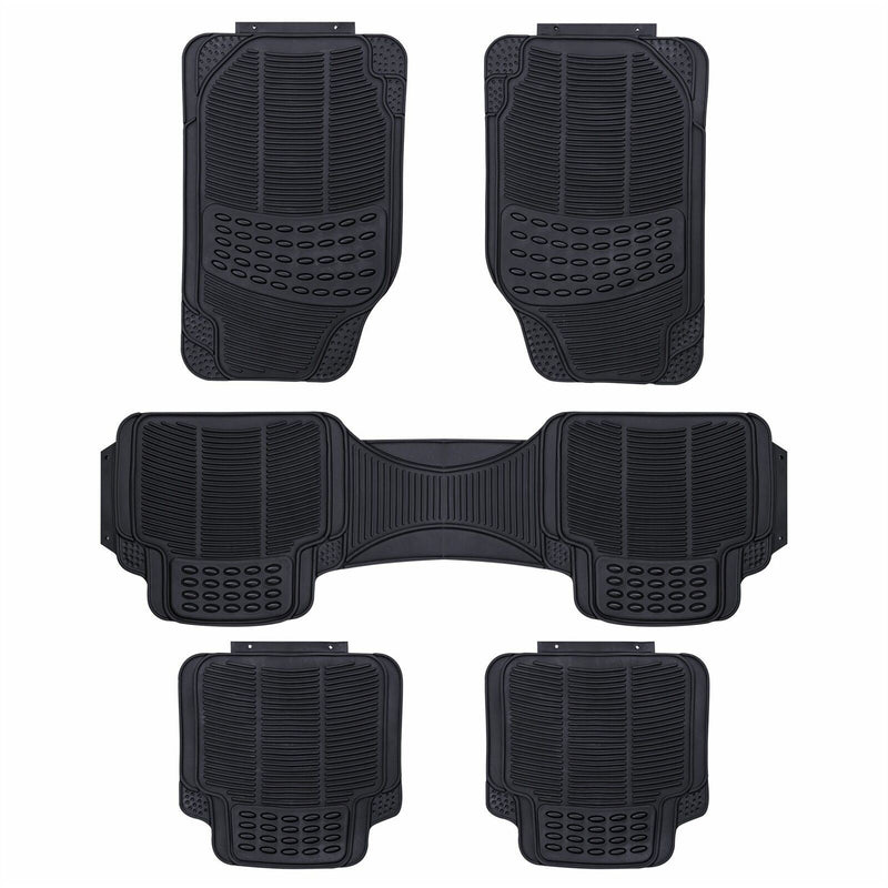 5 Piece MPV Heavy Duty Rubber Non Slip Car Mats Set Universal Fit