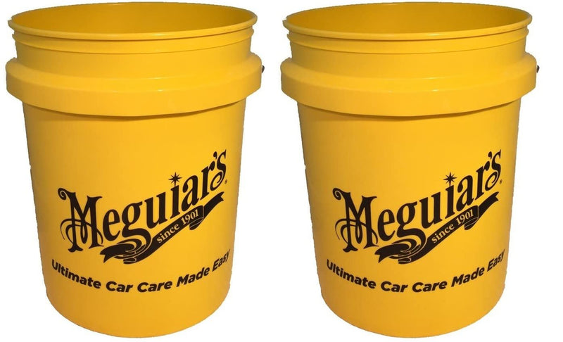 2x Meguiar's RG203 Yellow 5 US Gallon Bucket