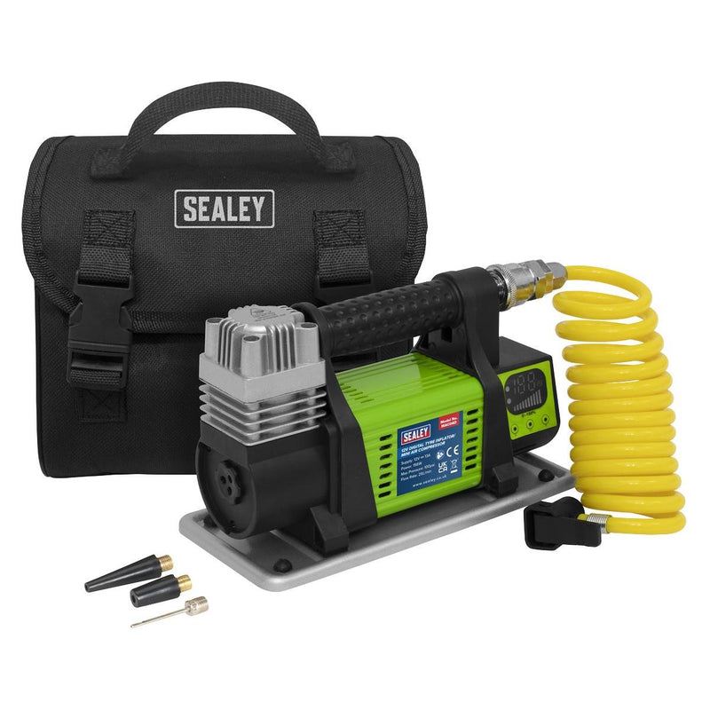 Sealey Digital Tyre Inflator/Mini Air Compressor 12V MAC04D - Sealey - My Roof Bars