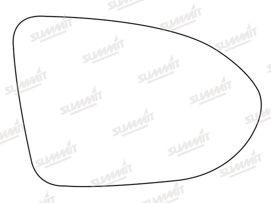 Summit Heated Base Plate With Blind Spot Mirror Glass fits VW Passat 15 on RHS - Summit - My Roof Bars