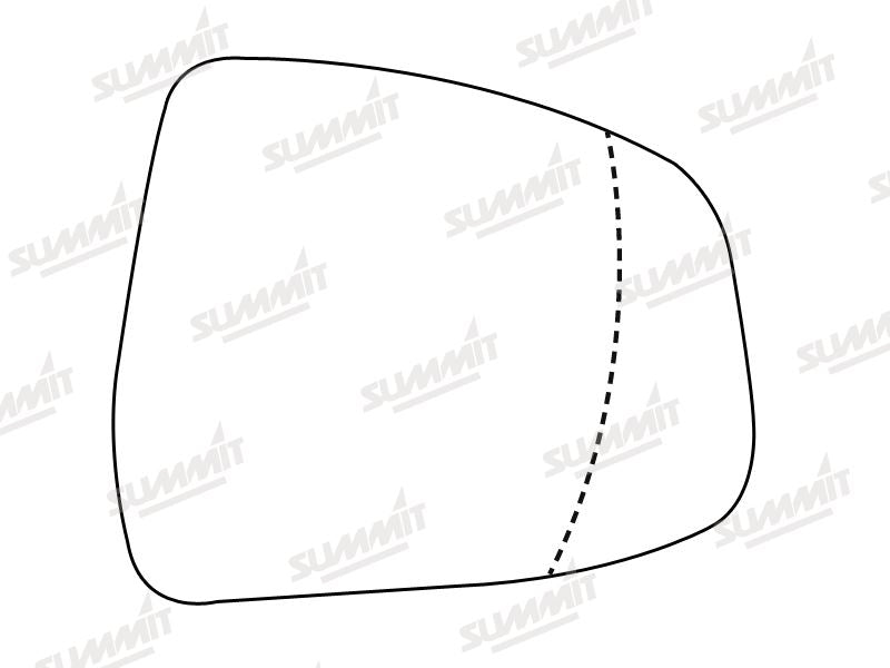 Summit Stick-On Standard Mirror Glass fits Ford Mondeo 4 RHS - Summit - My Roof Bars