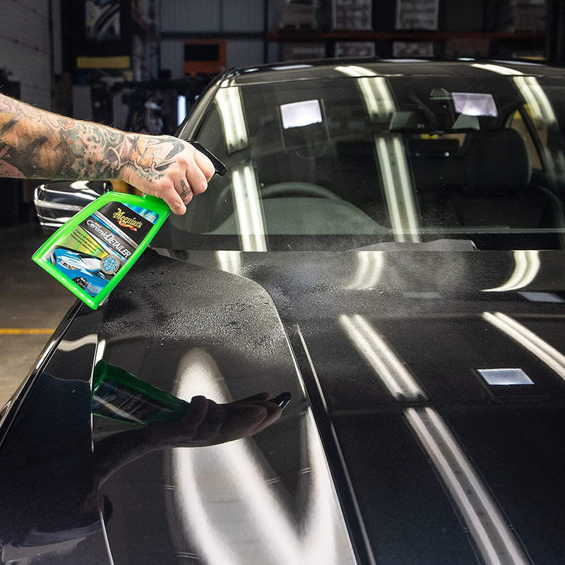 Meguiar's Hybrid Ceramic Detailer & Ceramic Spray Wax 768ml Car Care Bundle