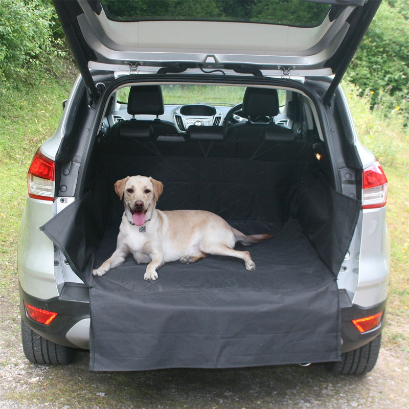 Padded Quilted Rear Car Seat Cover & Boot Liner Dog Pet Universal Fit