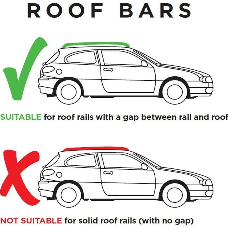 Summit SUP-830A Premium Vehicle Specific Railing Roof Bars - Steel, Locking, Set of 2