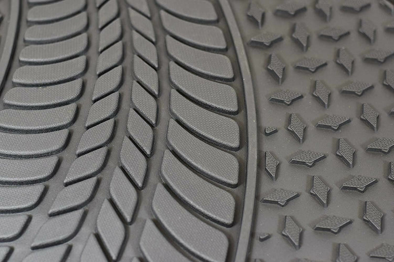Heavy Duty Rubber Tyre Tred Car Floor Mats Set Non Slip Washable Universal Fit