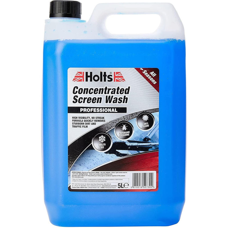 2x Holts All Seasons Windscreen Screen Wash High Power Concentrated 5 Litre 5L - Holts - My Roof Bars