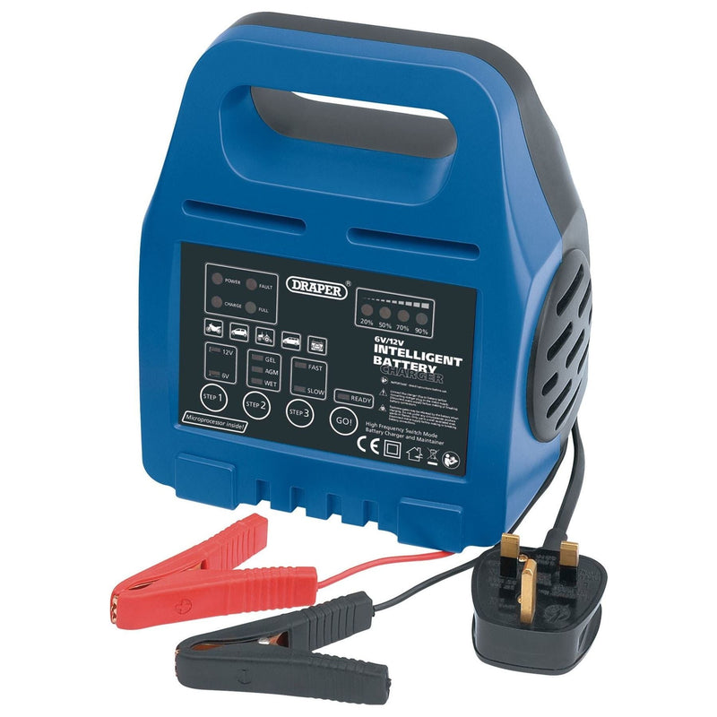 Draper 6/12V Intelligent Battery Charger 33861 - Draper - My Roof Bars