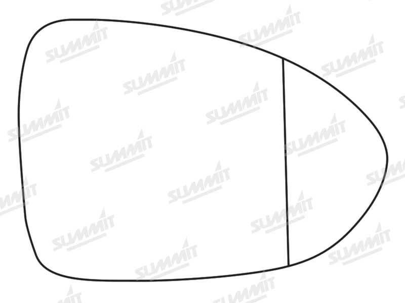Summit Stick-On Aspheric Mirror Glass fits Kia Rio 13> RHS - Summit - My Roof Bars