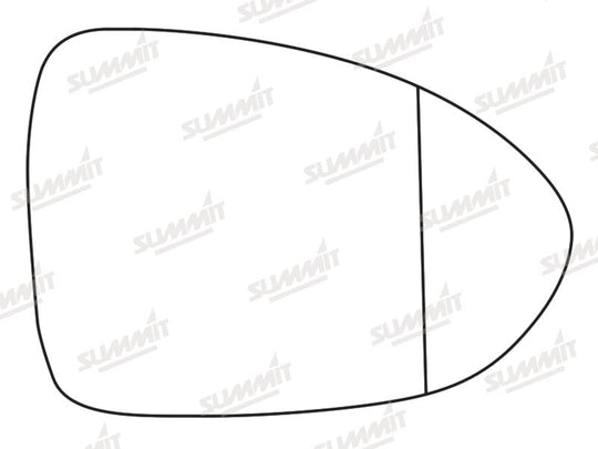 Summit Stick-On Aspheric Mirror Glass fits Kia Rio 13> RHS - Summit - My Roof Bars