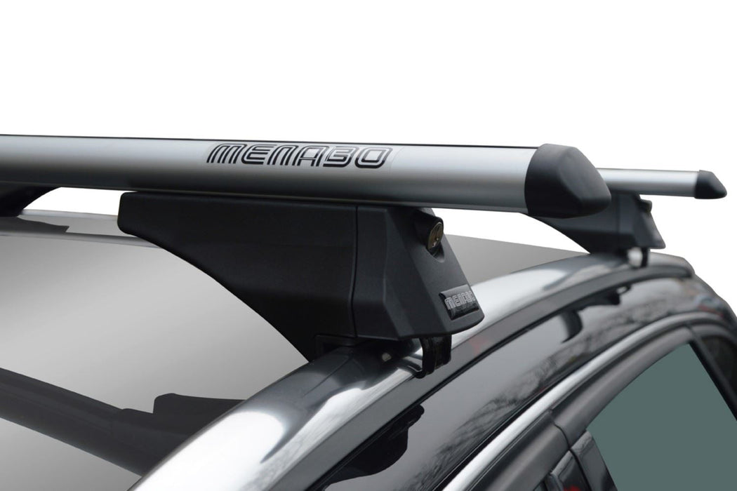 Menabo Tiger Silver Roof Bars fits Land Rover Discovery 2017-2024 SUV 5D w Raised Rails - Menabo - My Roof Bars