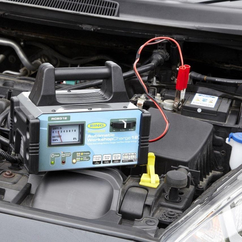 Ring RCB312 Workshop Dual 6v 12v 12Amp 3000cc Car Automatic Fast Battery Charger - Ring Automotive - My Roof Bars