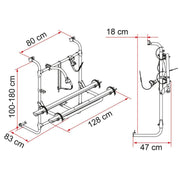 CARRY-BIKE CARAVAN UNIVERSAL 2 Bike Carrier 35 kg Caravan / Motorhome - Fiamma - My Roof Bars