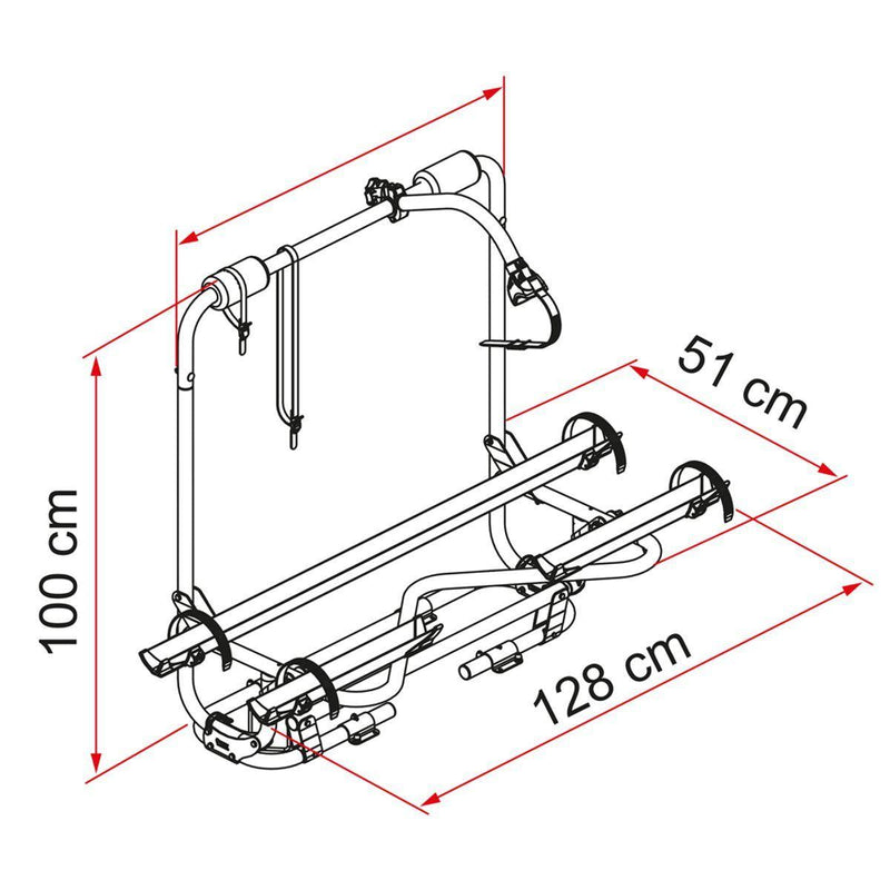 CARRY-BIKE CARAVAN XL A PRO (02093B91A) 2 Bike Carrier 50 kg Caravan / Motorhome - Fiamma - My Roof Bars