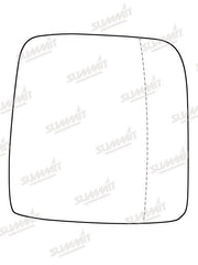 Summit Heated Base Plate With Commercial Mirror Glass fits & Integrated Lower Blind Spot Vauxhall Vivaro 14 on RHS - Summit - My Roof Bars
