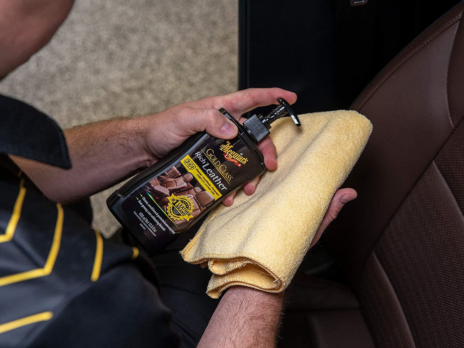 2x Meguiar's G17914EU Gold Class Rich Leather Cleaner and Conditioner 400ml - Meguiar's - My Roof Bars
