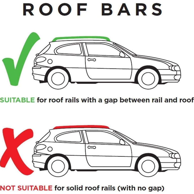 Summit SUM-001 Roof Bar to Fit Cars with Running Rails, Black Steel - Summit - My Roof Bars