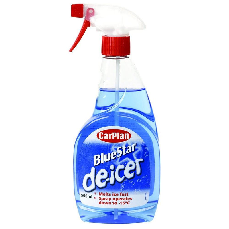 2x CarPlan Blue Star De Icer De-Icer Trigger Spray Winter Car 500ml - CarPlan - My Roof Bars