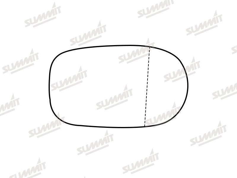 Summit Stick-On Aspheric Mirror Glass fits Alfa Romeo 166 97-07 RHS - Summit - My Roof Bars
