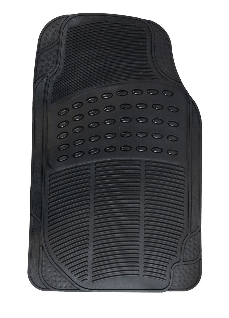 4 Pcs/Set Durable Universal Black Rubber Car Mat Set Non Slip Grip Van Mats