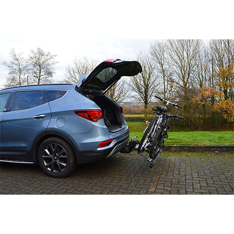 Maypole Towball Mounted Car Rear Tow Bar Cycle Holder 2 Bike Carriers w Electrics