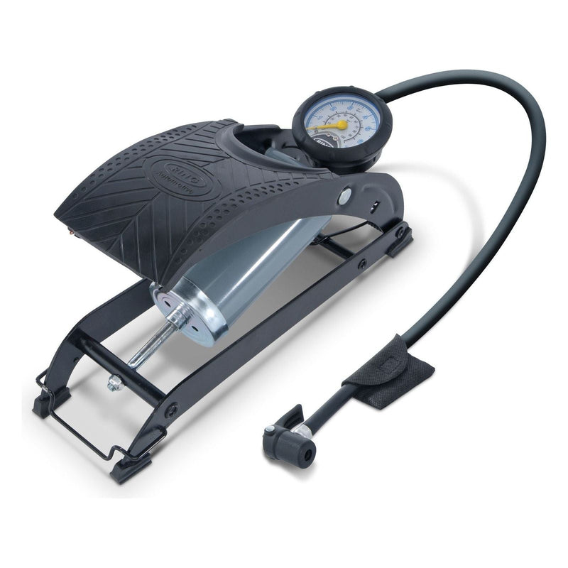 Ring RFP1 Single Barrel Footpump, with Footplate Clips and Adaptor Set - Ring Automotive - My Roof Bars