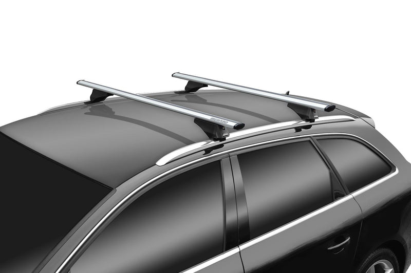 Menabo Leopard Silver Roof Bars fits Audi Q3 2012-2018 SUV 5D w Flush Rails - Menabo - My Roof Bars