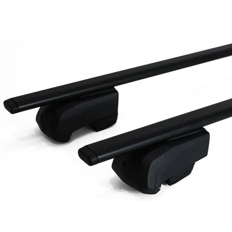 Roof Bars Rack Black fits Jeep Commander 2022- Onward for Flush Rails 75KG - Omtec - My Roof Bars