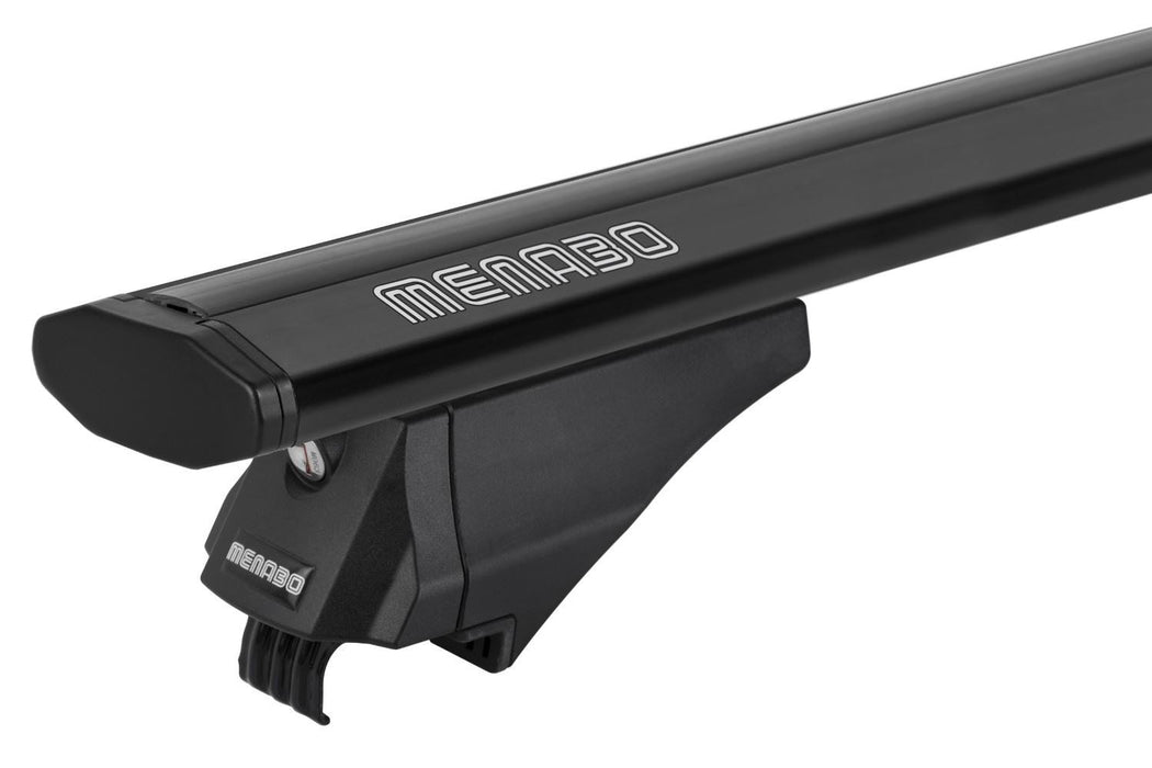 Menabo Leopard Black Roof Bars fits Peugeot 508 2011-2024 Estate 5D w Flush Rails - Menabo - My Roof Bars