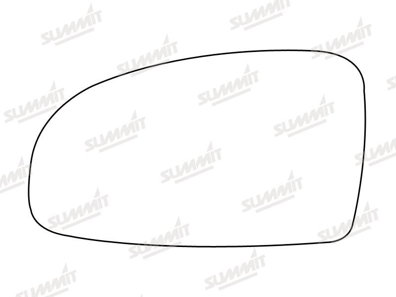 Summit Stick-On Standard Mirror Glass fits Daewoo Kalos 02 on LHS - Summit - My Roof Bars