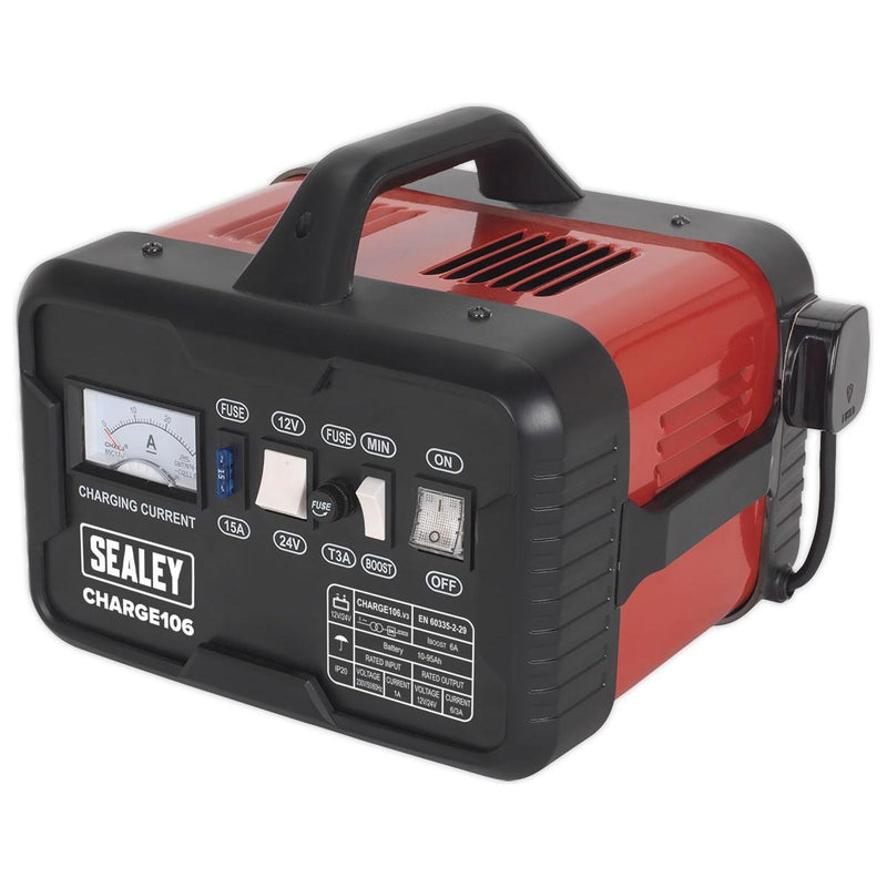 Sealey Battery Charger 8A 12/24V 230V CHARGE106 - Sealey - My Roof Bars