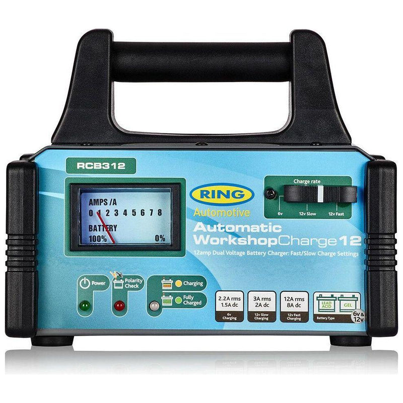 Ring Rba15 Ring RCB312 Workshop Dual 6v 12v 12Amp 3000cc Car Automatic Fast Batte ...