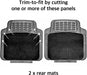 4 PCS Car Mats Rubber & Carpet Black Universal Fit Heavy Duty Non Slip - Sakura - My Roof Bars