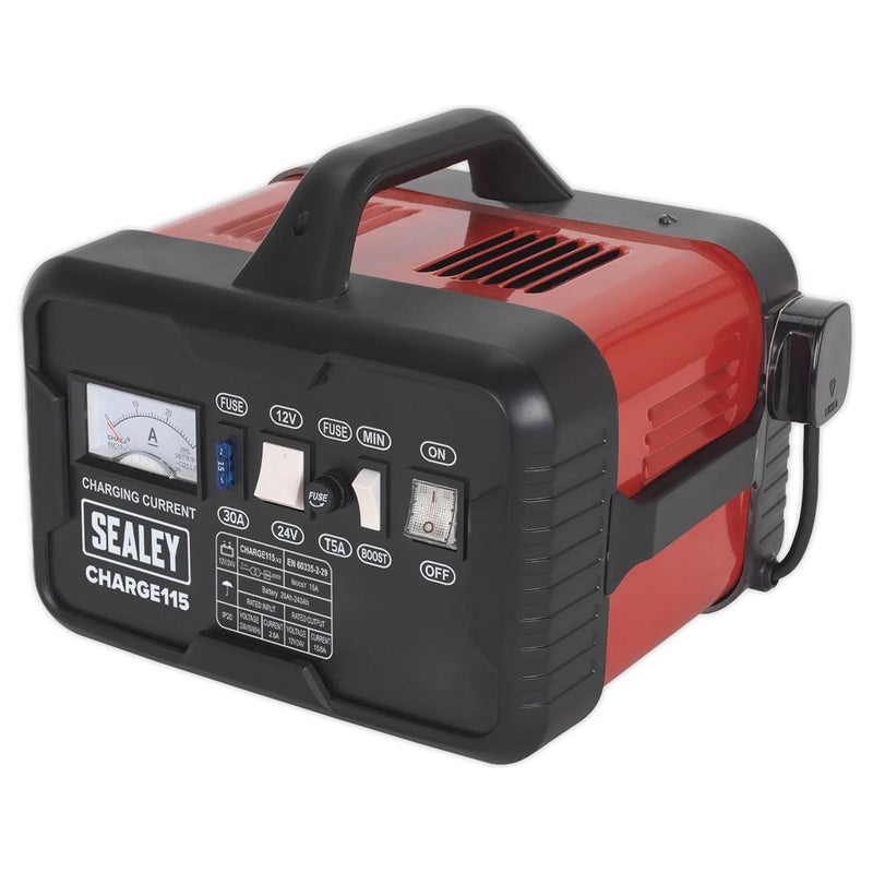 Sealey Battery Charger 19Amp 12V/24V 230V CHARGE115 - Sealey - My Roof Bars