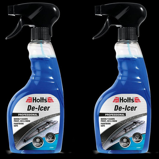 2x Holts Car De-Icer Spray Melts Windscreen Ice Frost Snow Winter De icer 500ml - Holts - My Roof Bars