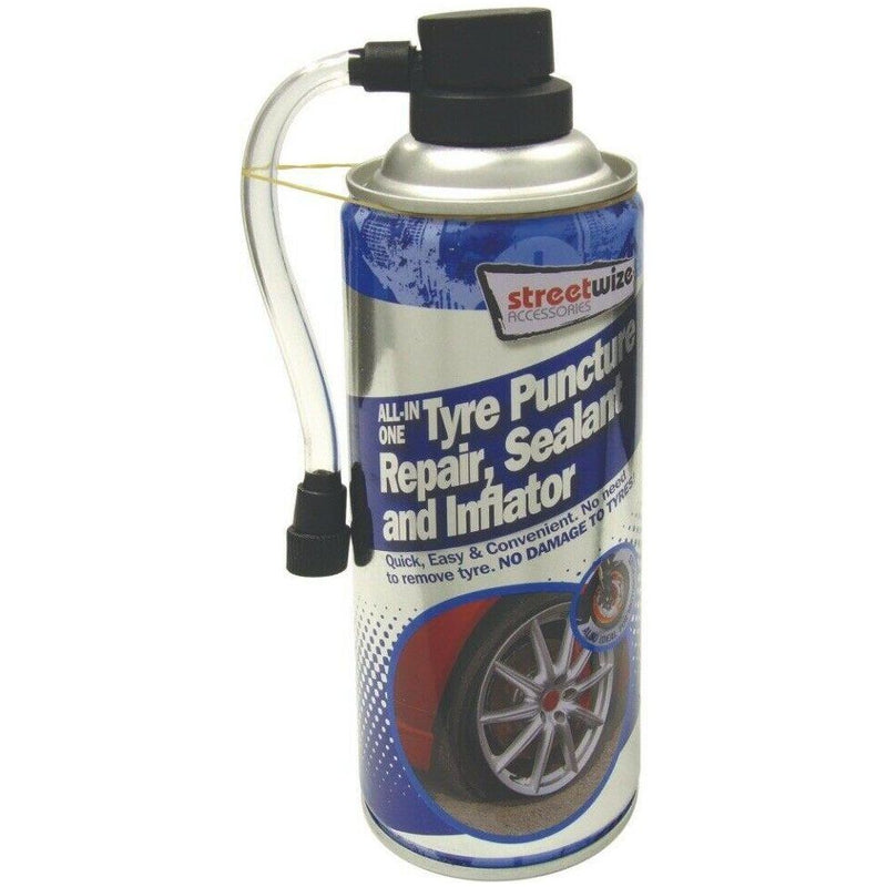 Emergency Car Flat Tyre Fix Puncture Repair Foam Sealant & Inflator Can CHM8 - Streetwize - My Roof Bars