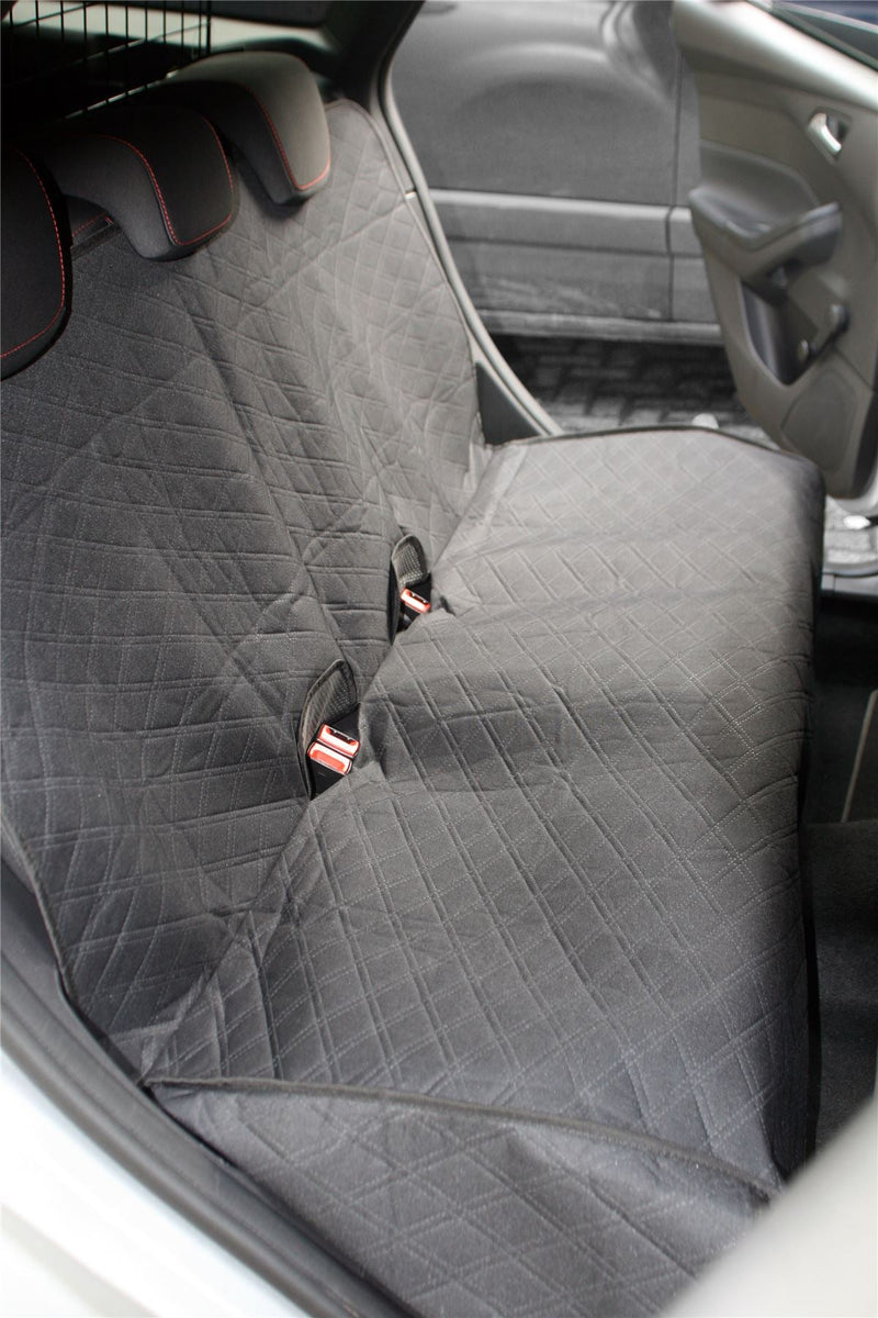 Padded Quilted Rear Car Seat Cover & Boot Liner Dog Pet Universal Fit
