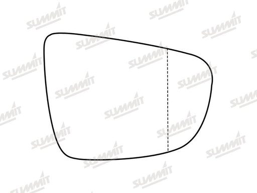 Summit Stick-On Standard Mirror Glass fits Kia Carens 13 to 17 RHS - Summit - My Roof Bars