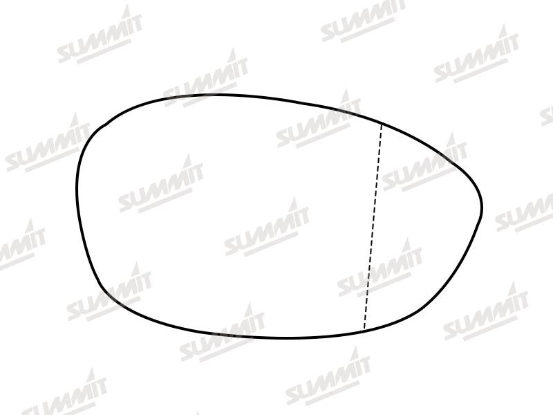 Summit Stick-On Aspheric Mirror Glass fits Alfa Romeo Brera, 4C & 8C Spider RHS - Summit - My Roof Bars