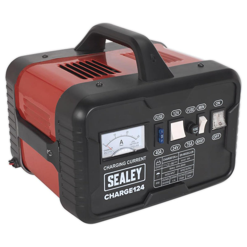 Sealey Battery Charger 28Amp 12/24V 230V CHARGE124 - Sealey - My Roof Bars