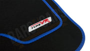 Sakura VR Blue Embroidered Edging Car Mat Set (Front & Rear) Universal - Sakura - My Roof Bars