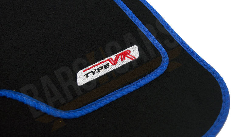 Sakura VR Blue Embroidered Edging Car Mat Set (Front & Rear) Universal