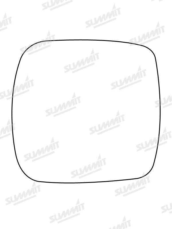 Summit Stick-On Standard Mirror Glass fits Renault Kangoo 07 on LHS RHS - Summit - My Roof Bars